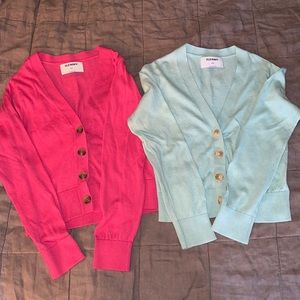 2 Girls Cardigan Sweaters - size 8